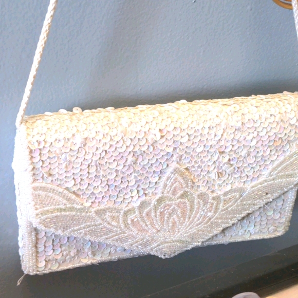 Vintage sequined crossbody/clutch - Picture 1 of 4